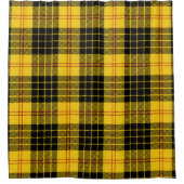 Zitrusgelb und schwarz Kariert Duschvorhang (Vorderseite)