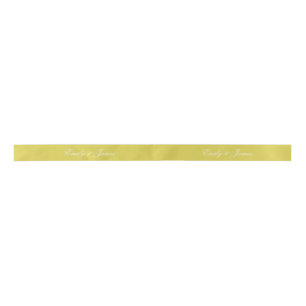 Zitrusgelbes Hochzeits-Satinband mit individuellem Satinband