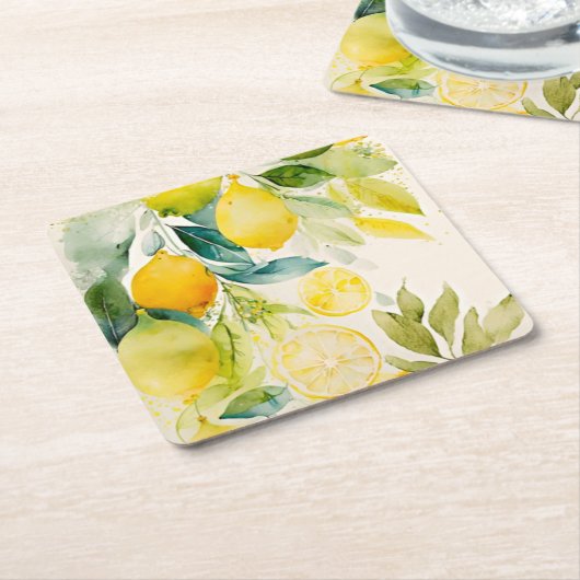 Zitrusgrün Rechteckiger Pappuntersetzer (angewinkelt)