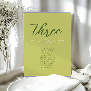 Zitrusgrüne Hochzeit Sitzplan