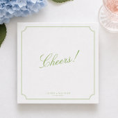 Zitrusgrüne Hochzeitsservietten Prost Serviette