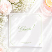 Zitrusgrüne Hochzeitsservietten Prost Serviette