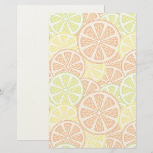 Zitrusmuster 2 briefpapier (Vorne/Hinten)