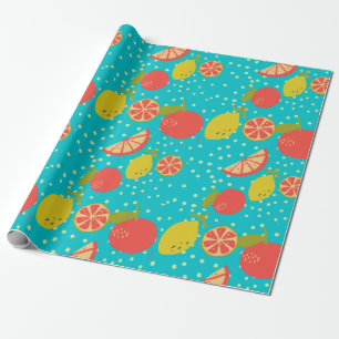 Zitrusmuster geschenkpapier