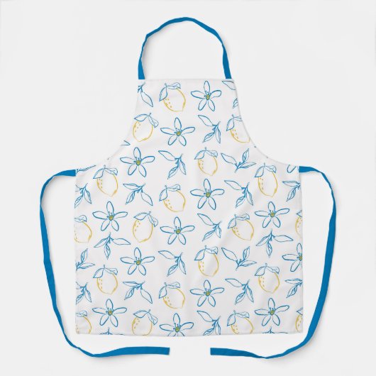 Zitrusmuster Handzeichnung - Schürze (Vorderseite)