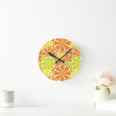 Zitrusmuster Runde Wanduhr (Zuhause)
