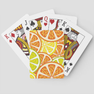Zitrusmuster Spielkarten