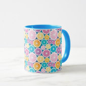 Zitrusmuster Tasse (VorderseiteRechts)