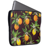 Zitrusmuster, Vintage Zitronenfrüchte. Laptopschutzhülle (Vorne Rechts)