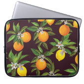 Zitrusmuster, Vintage Zitronenfrüchte. Laptopschutzhülle (Vorderseite)