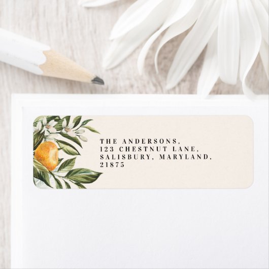 Zitrusorange Blüte botanischer rustikaler Brautchi (Insitu)