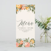 Zitrusorange Botanische moderne rustikale Karte (Stehend Vorderseite)