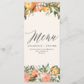 Zitrusorange Botanische moderne rustikale Karte (Vorderseite)