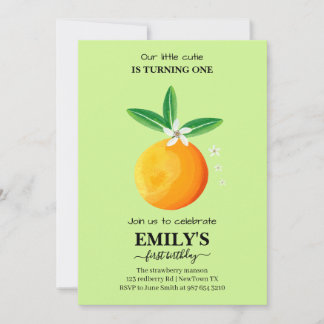 Zitrusorange-Süsse Einladung