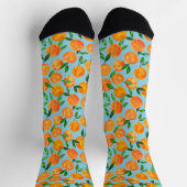 Zitrusorangen Fruchtmuster Socken (Oben)