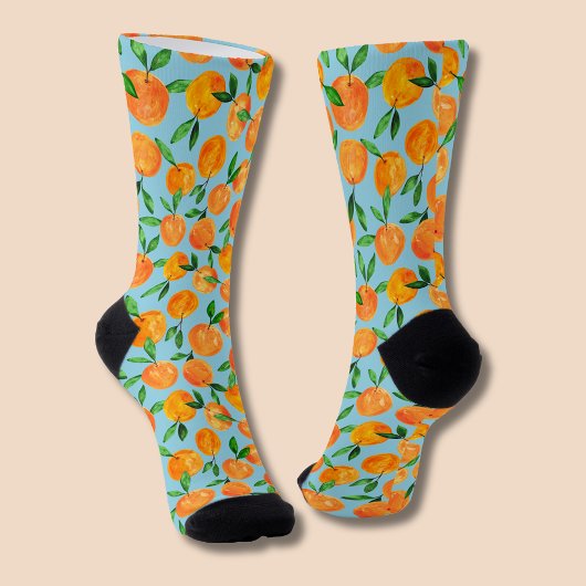 Zitrusorangen Fruchtmuster Socken