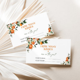 Zitrusorangen schätzen, wie viele Küsse Bridal-Spi Begleitkarte