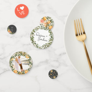 Zitrusplantage Boho Botanische Brautparty Konfetti