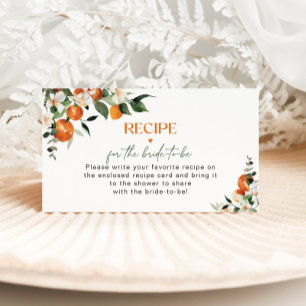 Zitrusrezeptur der Orangen für die Braut Begleitkarte