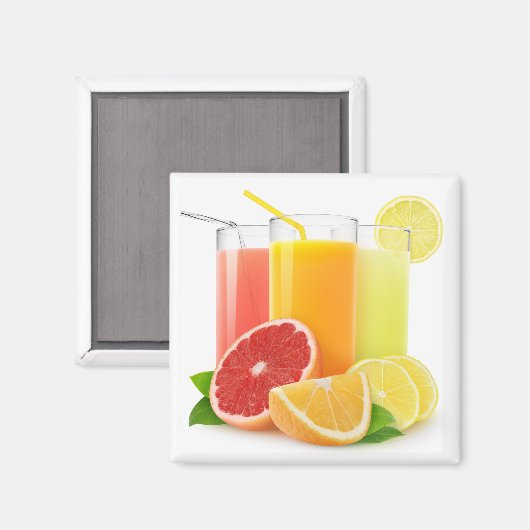 Zitrussaft Magnet (Vorderseite/Rückseite)
