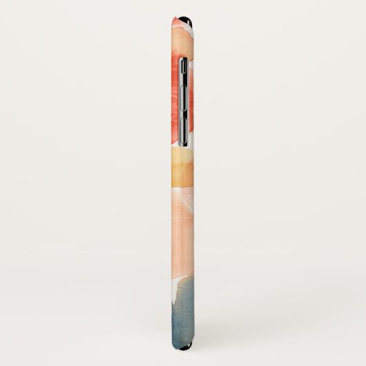 Zitrussaison - Korallen und Blausteine Case-Mate iPhone Hülle (Hinten/Links)