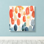 Zitrussaison - Korallen und Blausteine Leinwanddruck (Insitu (Holzboden))