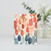 Zitrussaison - Korallen und Blausteine Postkarte (Stehend Vorderseite)