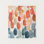 Zitrussaison - Korallen und Blausteine Wandteppich (Vorderseite)