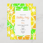 Zitrusscheiben Einladung (Vorne/Hinten)