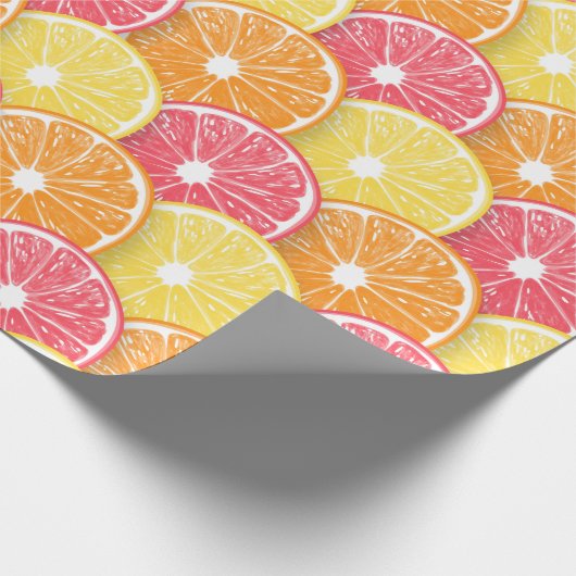 Zitrusscheiben Geschenkpapier (Ecke)