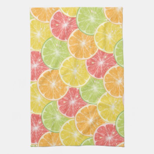 Zitrusscheiben Geschirrtuch (Vertikal)