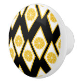 Zitrusscheiben im modernen Diamantmuster Keramikknauf (Rechts)