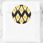 Zitrusscheiben im modernen Diamantmuster Runder Aufkleber (Tasche)