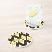Zitrusscheiben im modernen Diamantmuster Untersetzer (Seite)