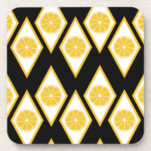 Zitrusscheiben im modernen Diamantmuster Untersetzer