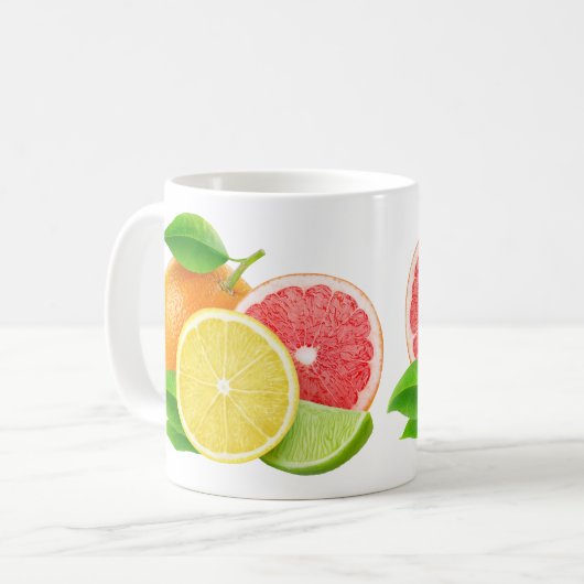 Zitrusscheiben Kaffeetasse (Vorderseite Links)