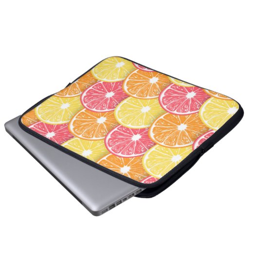 Zitrusscheiben Laptopschutzhülle (Vorne Knopf)
