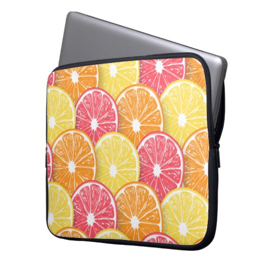 Zitrusscheiben Laptopschutzhülle (Vorderseite Links)
