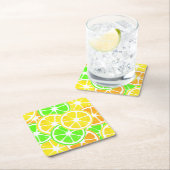 Zitrusscheiben Rechteckiger Pappuntersetzer (Vor Ort)