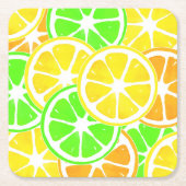 Zitrusscheiben Rechteckiger Pappuntersetzer (Vorderseite)