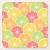 Zitrusscheiben Rechteckiger Pappuntersetzer (Vorderseite)