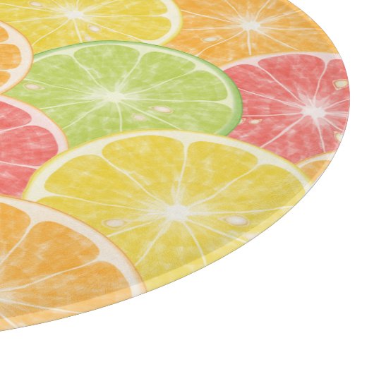 Zitrusscheiben Schneidebrett (Ecke)