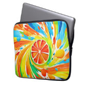 Zitruswirbeln Splash-Design Laptopschutzhülle (Vorderseite Links)