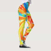 Zitruswirbeln Splash-Design Leggings (Rechts)