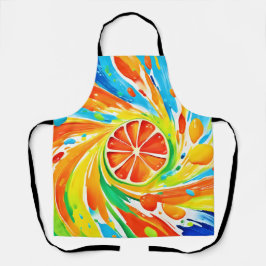 Zitruswirbeln Splash-Design Schürze