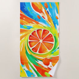 Zitruswirbeln Splash-Design Strandtuch