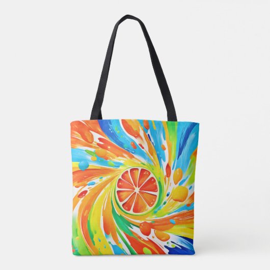 Zitruswirbeln Splash-Design Tasche (Rückseite)