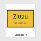 Zittau Aufkleber Sticker Autoaufkleber (Blatt)