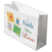 Zittern von Quilts für Kunsthandwerk Große Geschenktüte (Vorderseite Schrägansicht)