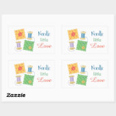 Zittern von Quilts für Kunsthandwerk Rechteckiger Aufkleber (Blatt)